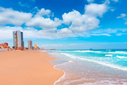 La Manga del Mar Menor beach in Murcia Spain